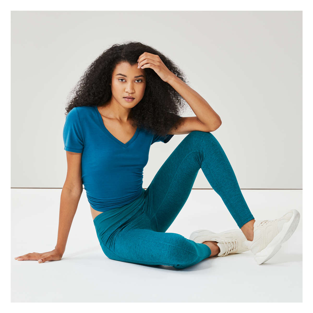 Active Legging in Teal Mix from Joe Fresh